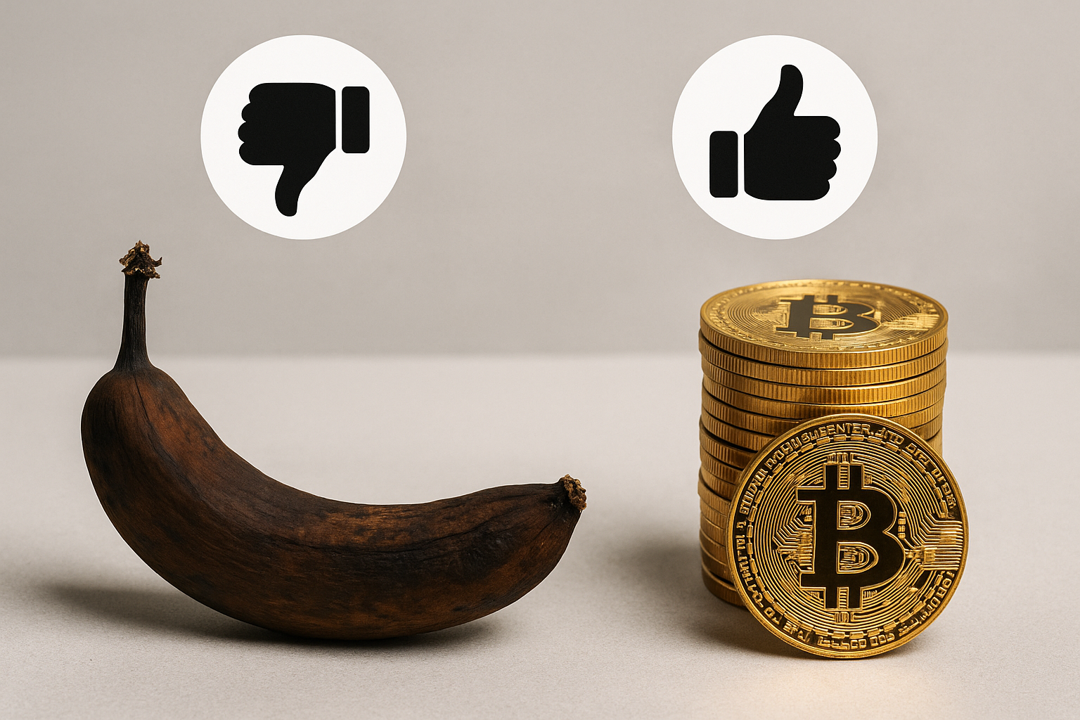 Bitcoin metaphor — why fiat currency is like a rotten banana
